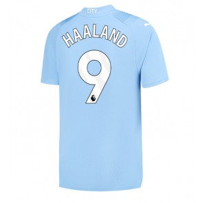 Manchester City Erling Haaland #9 Replica Home Stadium Shirt 2023-24 Short Sleeve